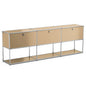 Modern Storage Cabinet Stainless Metal Organizer TV Stand