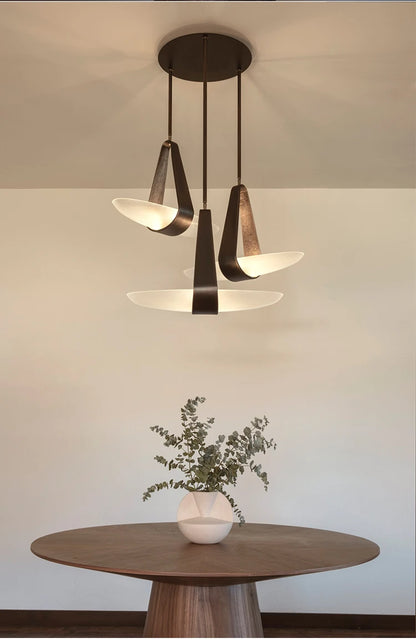 Nordic Designer Leather LED Chandelier Kitchen Coffee Tables Dining Room Bedroom Bedside Bar Art Pendant Lights Home Decor Lamps