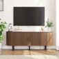 TV Stand Living Room Furniture with Power Outlet for TVs up to 60/70",TV Table with Sliding Doors Storage Adjustable Shelves