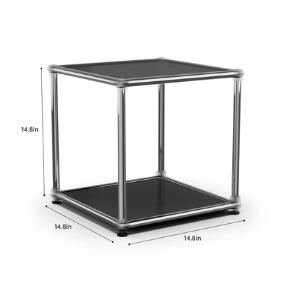 Modern Storage Cabinet Stainless Metal Organizer TV Stand