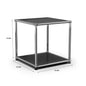 Modern Storage Cabinet Stainless Metal Organizer TV Stand