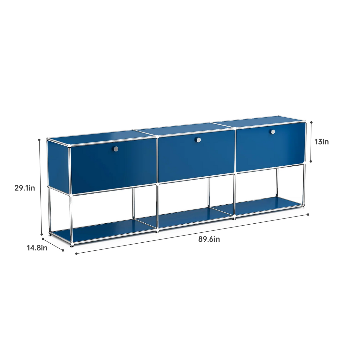 Modern Storage Cabinet Stainless Metal Organizer TV Stand