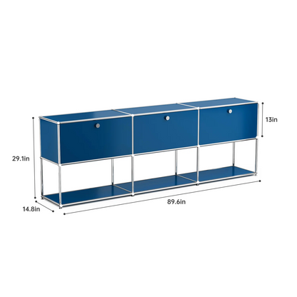 Modern Storage Cabinet Stainless Metal Organizer TV Stand