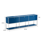 Modern Storage Cabinet Stainless Metal Organizer TV Stand